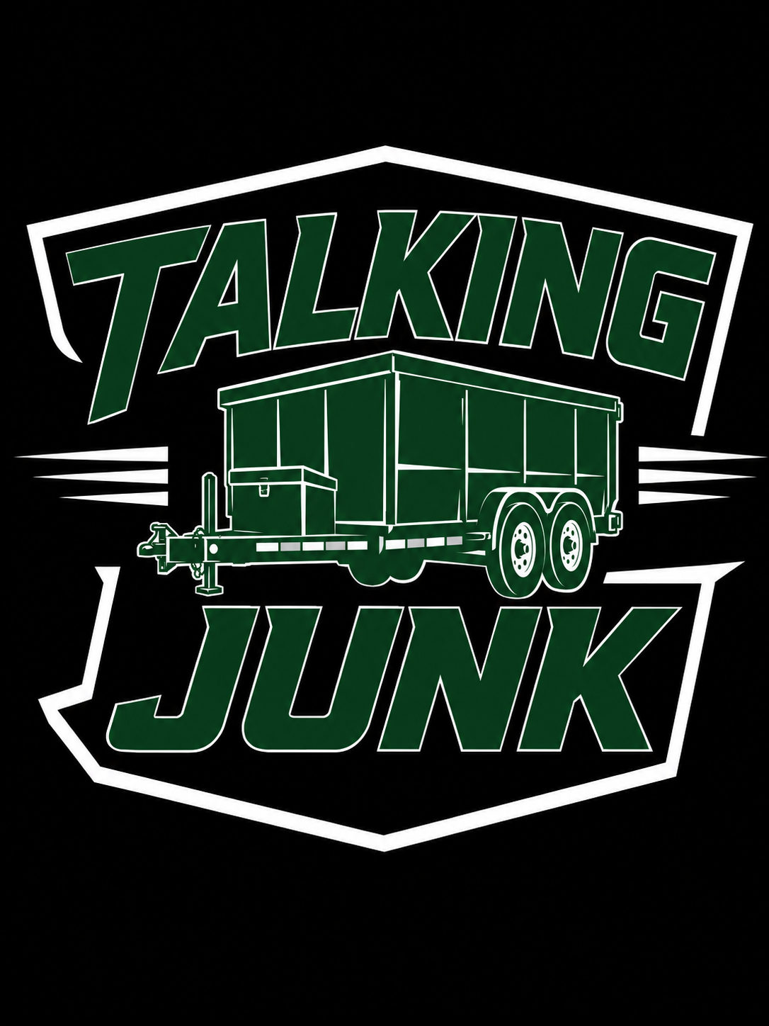 Talking Junk dumpster trailer logo